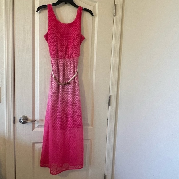 Pink ombré Maxi Sleeveless Dress 16 - Picture 1 of 4